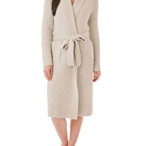 Member's Mark Women's Supper Comfy Cozy Knit Robe With Belt Color Beige Size S
